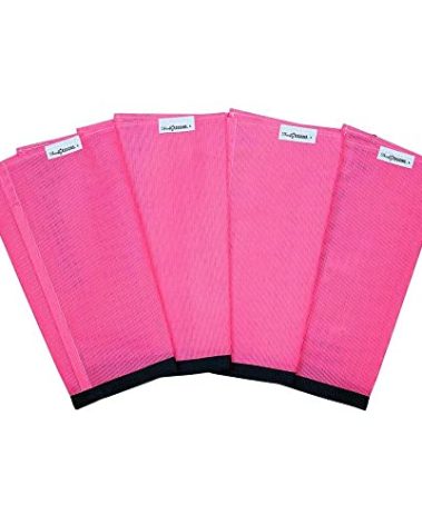SHOOFLY Horse Leggins, Patented Loose Fitting Boots, Breathable Plastic Mesh (Pink/Large)