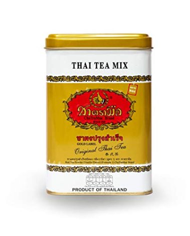 Number One Original ChaTraMue Thai Tea Mix for Boba, Hot, and Iced Tea (Gold Label 50 Tea Bags)