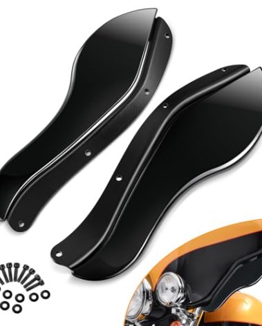 PBYMT Fairing Air Deflectors Side Wings Windshield Adjustable Wind Deflectors Compatible for 2008-2013 Harley Electra Glide Street Glide Trike