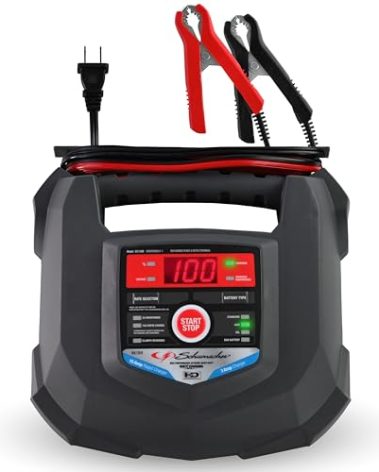 Schumacher Electric 15A Car Battery Charger and Maintainer, 4-in-1 Solution, for 6V/12V Power Sport, Automotive, and Marine Batteries, SC1280