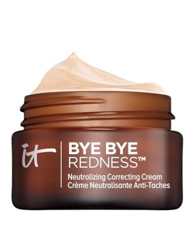 IT Cosmetics Bye Bye Redness Full Coverage Color Correcting Cream (Porcelain Beige) - Redness Neutralizing Tinted Face Moisturizer, 12HR Hydration, Hyaluronic Acid, Colloidal Oatmeal - 0.37 fl oz
