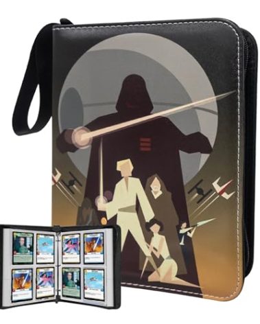 Card Binder for Trading Cards,4 Pocket with 50 Sleeves up to 400 Cards,Waterproof Card Storage Bag with Sleeves for Playing Game Cards