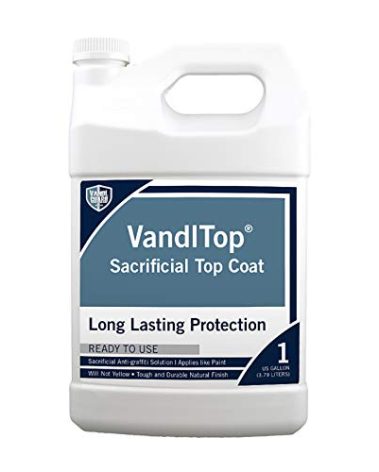 Rain Guard Water Sealers VG-7101 VandlTop Sacrificial Graffiti Barrier Protective Coating Clear Finish that covers up to 200 Sq. Ft. 1 Gallon – Anti-Graffiti Coating