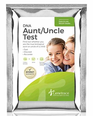 Genetrace DNA Aunt/Uncle Test - at-Home Collection Kit for Avuncular Testing - Lab Fees & Shipping Included - Results in 1-2 Days