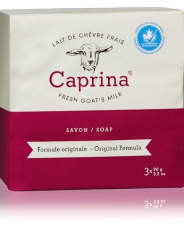 Caprina by Canus Fresh Goat's Milk Soap, Original, 3 bars 3.2 Ounces each