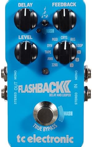 TC Electronic FLASHBACK 2 DELAY Legendary Delay Pedal with Groundbreaking MASH Footswitch, Crystal Delay Effect and Built-In TonePrint Technology, Blue