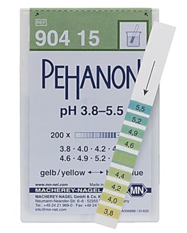 Macherey-Nagel, 90415, Pehanon pH 3.8-5.5, Box of 200 Strip