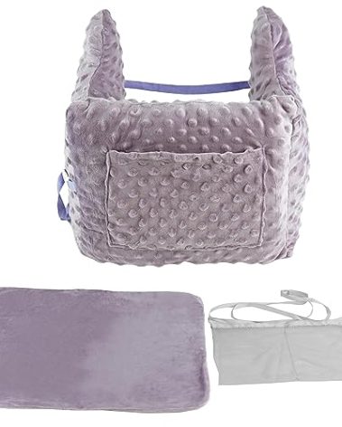Zomaple Post Mastectomy Pillow with Case & Shower Lanyard, Royal Plum – Stay-Fresh Spare Cover, Hands-Free Bathing, Gentle Chest Protection, Reduces Underarm Pressure – For Mastectomy Recovery Support