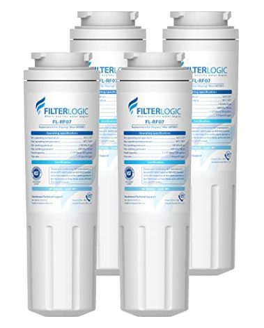 Filterlogic UKF8001 Replacement for EveryDrop Filter 4, Whirlpool EDR4RXD1, Maytag 4396395, UKF8001AXX-200, UKF8001AXX-750, 46-9006, Puriclean II, FMM-2, FL-RF07, Refrigerator Water Filter, Pack of 4