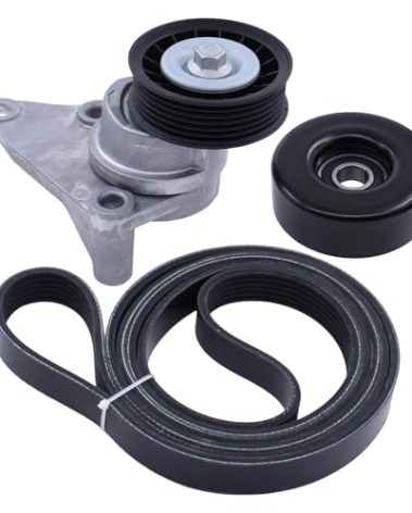 MOTOKU Drive Belt Tensioner and Serpentine Belt Idler Pulley kit for Chevy Avalanche Suburban Express Silverado 1500 2500 3500 Tahoe Trailblazer GMC Sierra Savana Envoy Yukon Escalade 4.8 5.3 6.0 V8