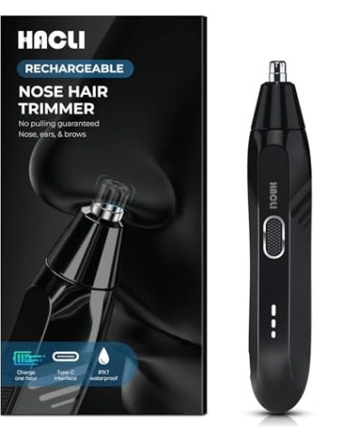 Nose Hair Trimmer for Men Women - Electric Nose Hair Clipper with Replaceable Stainless Steel Blade, Powerful 8000RPM Motor, Wet/Dry Use, Travel Lock, Portable Design USB Rechargeable