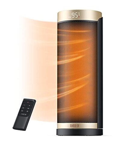 Dreo Space Heater, 1500W Electric Heaters for Indoor Use with Thermostat, 70° Oscillation, 8 Safety Protections, 5 Modes, Remote, 12H Timer, Quiet Portable Heater for Office, Bedroom, Large Room