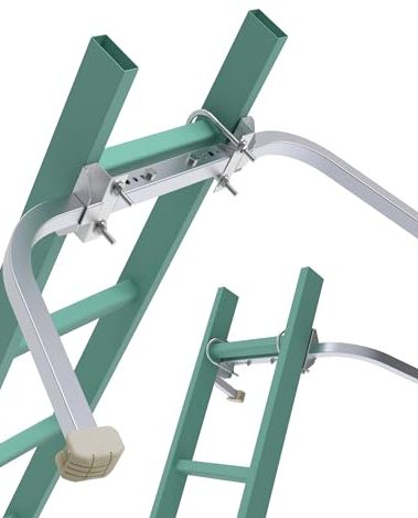 Ladder Stabilizer,Heavy Duty Aluminum Extended Ladder Accessory for Roof Gutter Cleaning Tools,Ladder Stand-Off Wing Span/Wall Ladder Hooks with Non-Slip Rubber Bottom pad.(Patent)