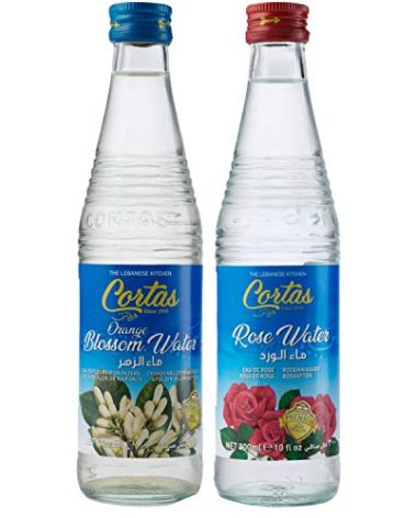 Cortas Combo Pack - Rose Water 10 Fl. Oz. & Orange Blossom Water 10 Fl. Oz - Total 2 Bottles