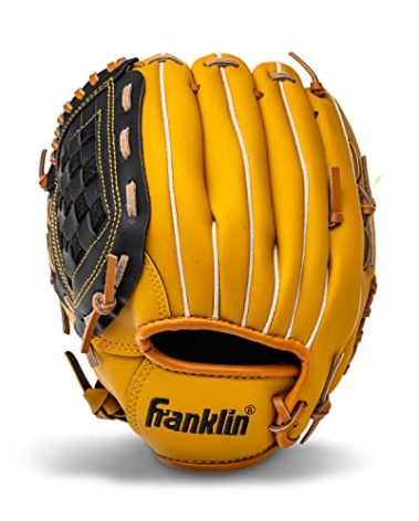 Franklin Sports Baseball and Softball Glove - Field Master - Baseball and Softball Mitt , 10" - Basket Web , Tan