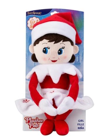 The Elf on the Shelf Plushee Pals - 17-inch Scout Elf Plush Toys - Huggable and Lovable Blue Eyed Girl Stuffed Elf Plush