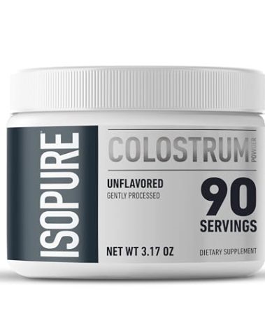 Isopure Bovine Colostrum Supplement Powder, Gently Processed, 90 Servings