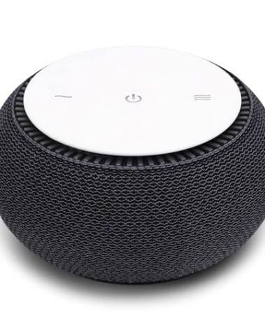 SNOOZ Smart White Noise Sound Machine - Real Fan Inside for Non-Looping White Noise, Sleep Aid for Adults, Travel, Sleeping, Bedroom, Portable, Baby Registry Essential - Charcoal