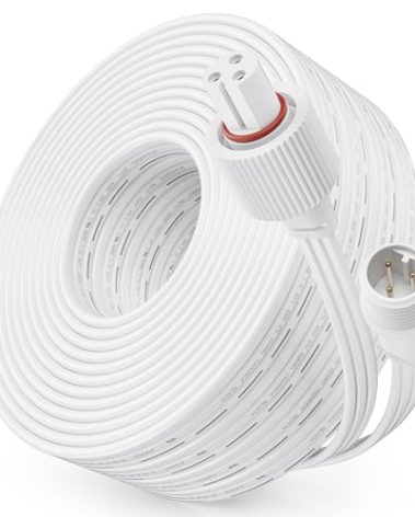 MonsterPwr 10FT Extension Cable, 3-Pin Extension Cord for Govee Permanent Outdoor Lights Series & Dots String Lights, Compatible with H705 A/B/C, H705 D/E/F, H706 A/B/C, H703 A/B, H805 A/B/C