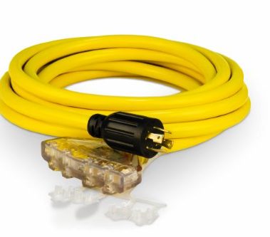 Champion Power Equipment 25-Foot 30-Amp 125/250-Volt Fan-Style Generator Extension Cord (L14-30P to four 5-20R)
