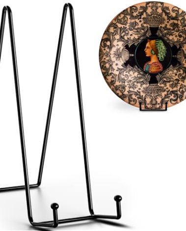 TR-LIFE 16 Inch Heavy Duty Plate Stand (4 Pack) - Metal Display Easel for Large Plates, Picture Frames, Signs, Posters, and Decorative Platters