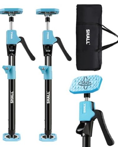SHALL Cabinet Jack Support Pole, 18.5-29.5 in Adjustable Third Hand Tool, Steel Telescopic Quick Support Rod with 154lbs Capacity for Cabinets Jack, Drywall Lift & Cargo Bars, 2PK w/Storage Bag