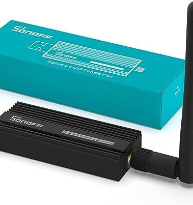 SONOFF Zigbee 3.0 USB Dongle Plus Gateway, Universal Zigbee USB Gateway with Antenna for Home Assistant, IoBroker, Wireless Zigbee 3.0 USB Adapter(1 Pack)