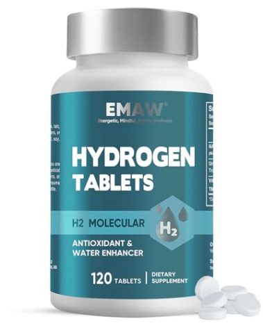 120 Tablets H2 Molecular Hydrogen Water Tablets with Magnesium, Fast-Dissolving Hydrogen Water Ta-blets Supports Brain Health and Cognitive Function