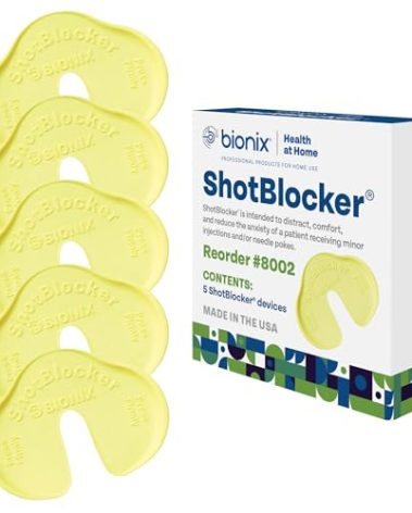 Bionix - ShotBlocker, Eases Discomfort from Immunizations & Injections, Great Alternative to Numbing Creams, Use at Home or On-The-Go, Safe for Kids, Easy-to-Use, Reusable (5 Count)
