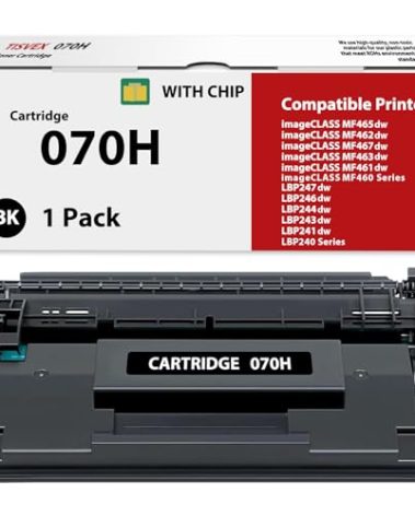070H Toner Cartridge Compatible for Canon 070H 070 Toner Cartridge CRG070 CRG070H for imageCLASS MF465dw MF462dw LBP246dw LBP247dw Printer High Yield 9,500 Pages 1 Pack