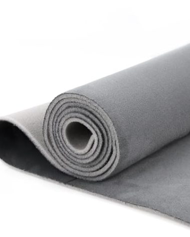 Kefly Gray Suede Headliner Fabric 96" L × 60" W with Foam Backing, Auto Suede Roof Top Fabric, Automotive Interior Roof Replacement Material for Car, SUV, Boat, Pickup, Truck, RV, Home Repair