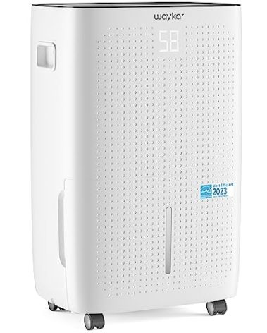 Waykar 150 Pints 7,000 Sq. Ft Energy Star Dehumidifier with Drain Hose for Commercial and Industrial Large Rooms, Home, Basements, Storages, Warehouses and Bedrooms