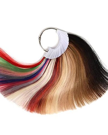 RINBOOOL Hair Swatches for Testing Color, 35 Colors, Colored Hair Color Rings Sample Testing Kit, 8 Inch
