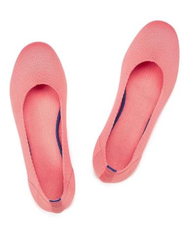 Frank Mully Women’s Ballet Flat Shoes Knit Dress Shoes Round Toe Slip On Ballerina Flats for Woman Low Wedge Comfort Soft,Pink,10