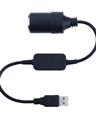 USB Cigarette Lighter Adapter - iGreely USB A Male to 12V Car Cigarette Lighter Socket Female Cable Converter 1Ft/30cm