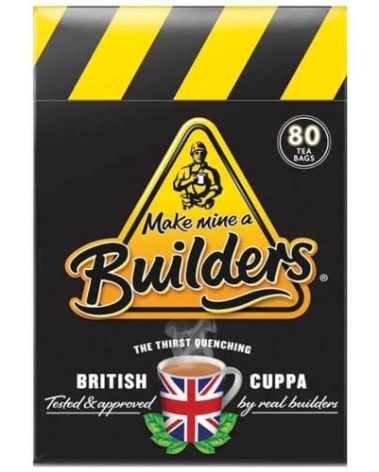 Make Mine a Builder's Teabags | Master Blended British Black Tea (Black, 80 Count (Pack of 1))