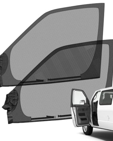 Federedevo Magnetic Bug Screen for Front Doors, Pair Window Bug Screen Compatible with Ford E-Series/Econoline/Club Wagon 2003-2021