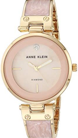 Anne Klein Women's Genuine Diamond Dial Bangle Watch