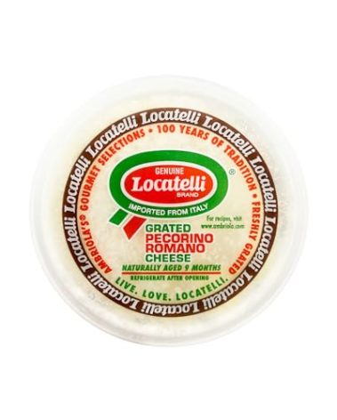 Locatelli Grated Pecorino Romano Cheese | Freshly Grated, Naturally Aged for 9 Months | 100 Years of Tradition | Product of Italy | Refrigerate After Opening, 4 oz