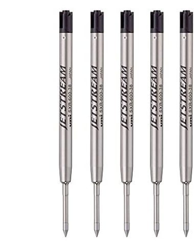 三菱鉛筆 Mitsubishi Pencil SXR60038.24 Jetstream Prime Refill 0.38 mm Black [Bulk 5 Piece Set]