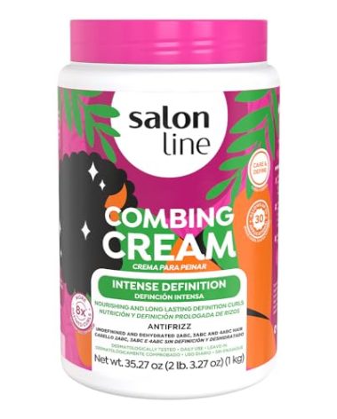Salon Line, Hair Cream, Leave-In Cream, Curl Cream, Intense Definition Styling Cream, Wavy, Curly and Coily Hair, 1 Kg