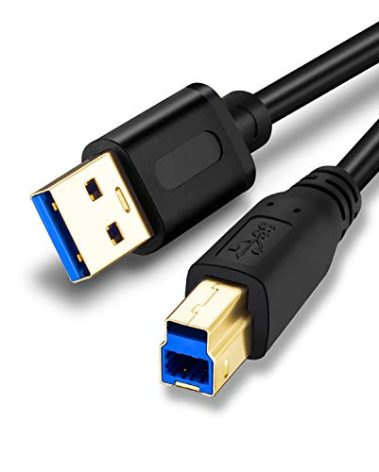 Jelly Tang USB 3.0 Cable A Male to B Male 20Ft,Superspeed USB 3.0 A-B/A Male to B Male Cable - for Scanner, Printers, Desktop External Hard Drivers and More(20Ft/6M)