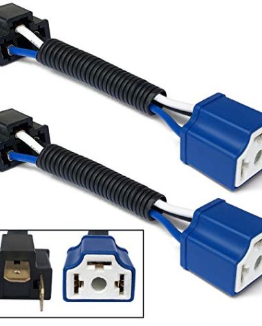 H4 Connector Plug 14AWG Heavy Duty Male to Female Socket for Car Truck Boat Marine- H4/9003(Pack of 2)