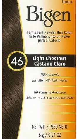 Bigen Permanent Powder Hair Color 46 Light Chestnut 5 Count (Pack of 1)