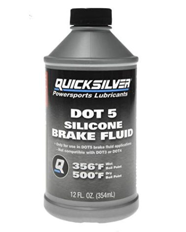 Quicksilver DOT 5 Silicone Brake Fluid for Marine, Automotive and Powersports Brake Systems, 12oz
