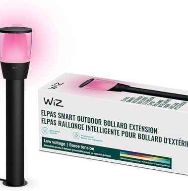 WiZ Elpas Bollard Smart WiFi Outdoor LED Path Light Starter Kit Compatible with Alexa, Google Assistant and Siri Shortcuts, Bluetooth Compatible, No Hub Required