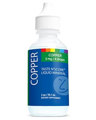 Taste N' Score Copper Liquid Ionic Supplement; 100% Pure; 2 mg; 177 Servings