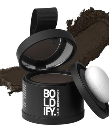 BOLDIFY Hairline Powder - Root Touch Up Hair Color for Gray Coverage - Bald Spot Concealing Hair Powder for Women & Men - 48-Hour Stain-Proof - Ash Brown
