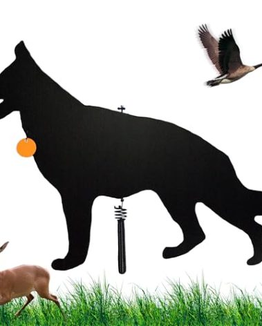 Watch Dog Goose Patrol Lone Dog Decoy – Corrugated Plastic Predator Deterrent for Geese, Deer, Seagulls, Rabbits | Humane Outdoor Pest Repellent | Visual Scare Device | Made in USA