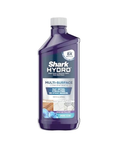 Shark Hydro Multi-Surface Concentrate with Odor Neutralizing Technology, Formulated for Use in All Hydro Wet & Dry Cleaners, Use on Sealed Hardwood, Tile, Laminate, & Stone, 16oz, WWCM16